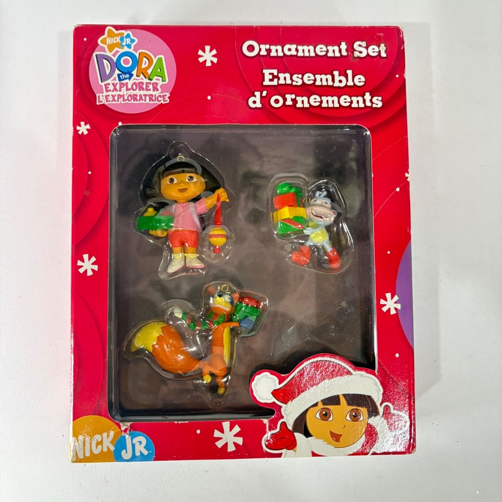 Nick Jr Dora the Explorer Christmas Ornament Set American Greetings Dora Boots